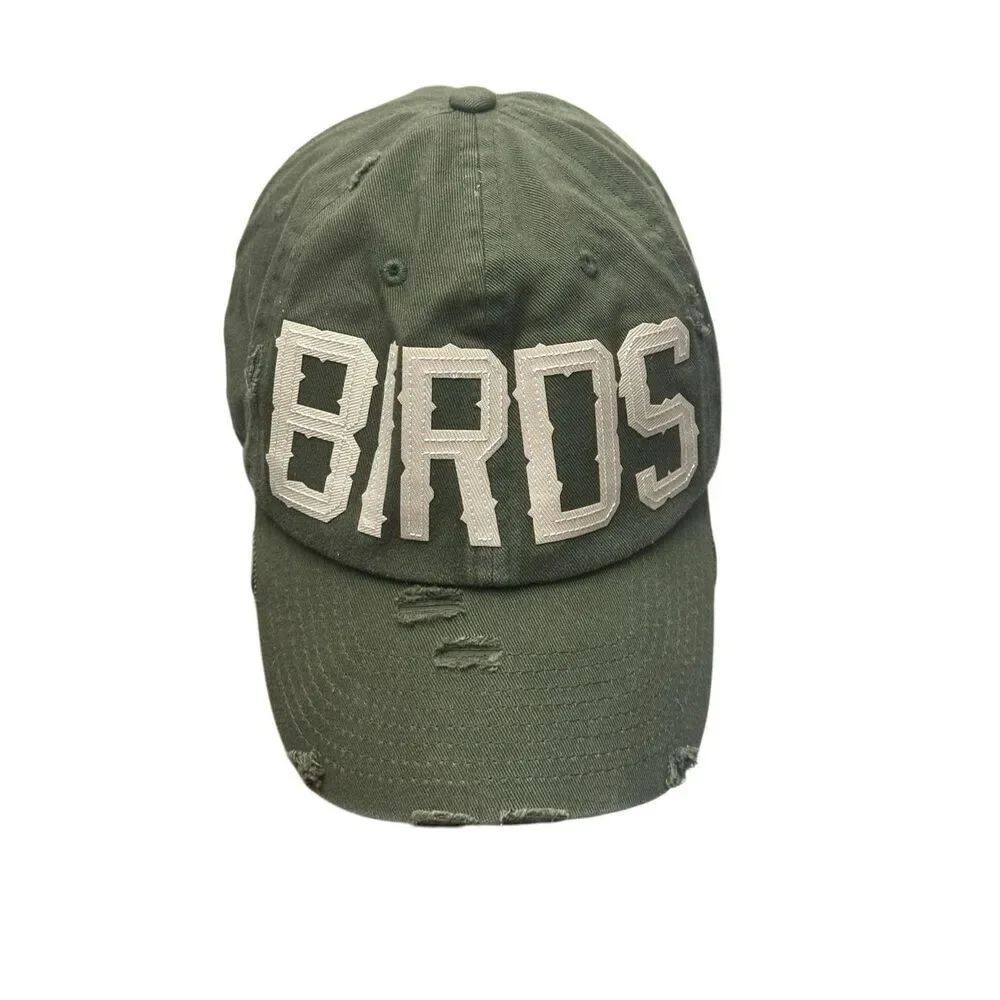 BIRDS" distressed dad hat, a vintage-inspired baseball cap